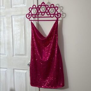 SHEIN Curve Pink Sequin Dress Woman Size 4XL
